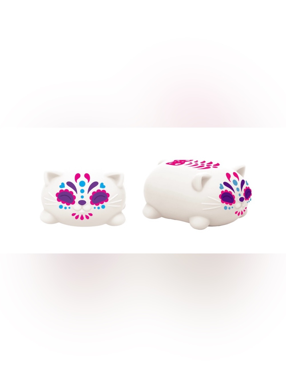 Needoh Sugar Skull Cat Squishy Toy. New. Authentic